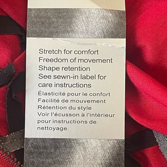 New Samuel Dong stretch square red/black dress size (S)(L)(XL) - Picture 14 of 16